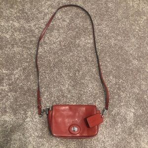 Coach Red Crossbody Purse Adjustable Strap